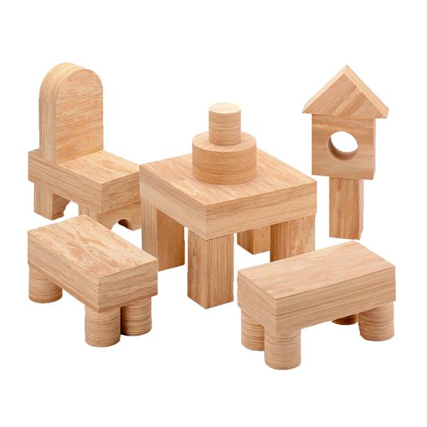 Soft Wood Bausteine 152-tlg., 4cm stark